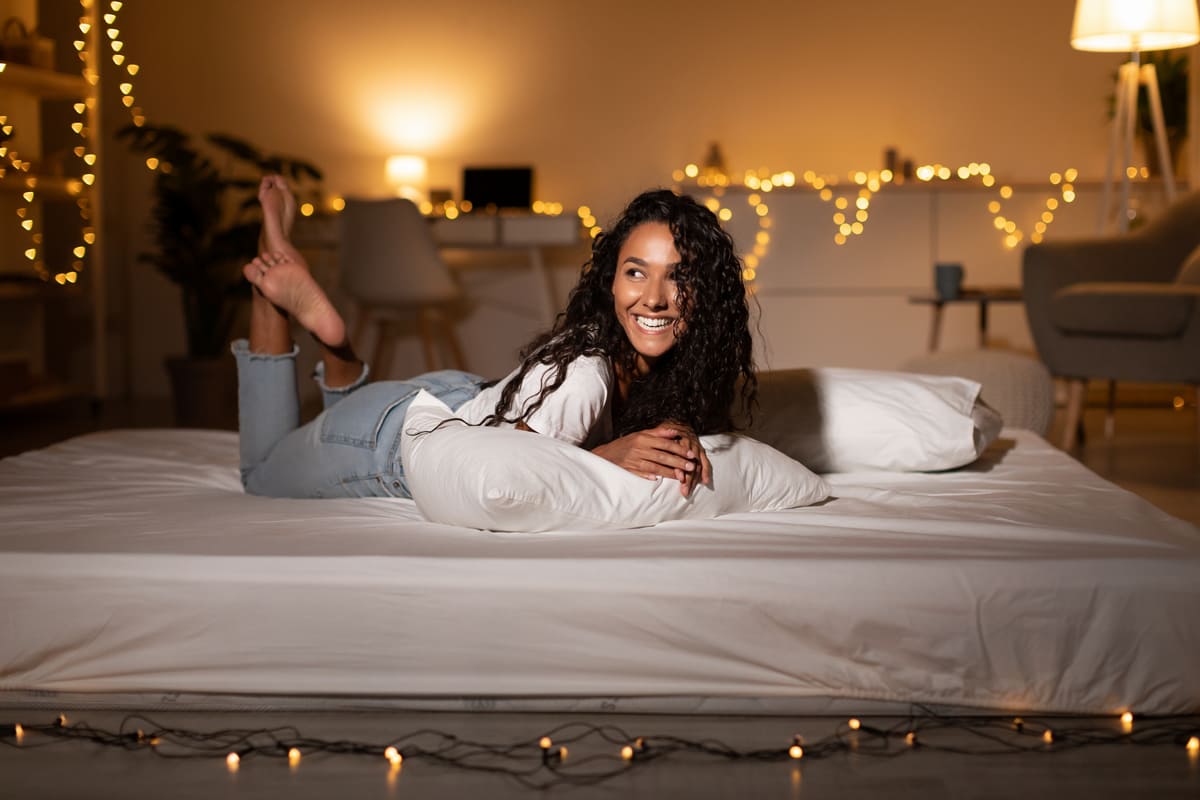 La rete per il letto e il materasso