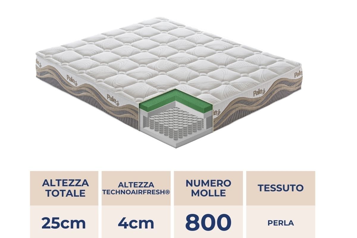 Materasso Pale Hybrid con TECHNOAIRFRESH® e 800 Molle Insacchettate